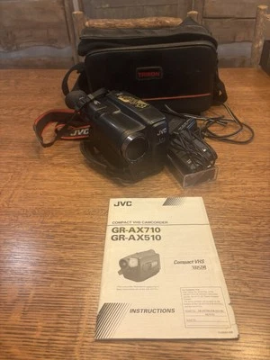 Vintage 1996 JVC GR-AX510 Compact VHS-C Camcorder VHS Video Camera NOT TESTED - Image 1 of 4