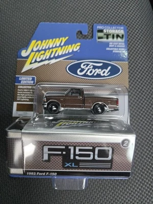 🔥JOHNNY LIGHTNING  - MOCHA BROWN - 1993 FORD F-150 - TIN VERSION A New Release - Image 1 of 4