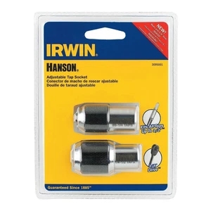Irwin 3095001  Adjustable Tap Sockets Fits 3/8" Square Drive Wrenches 2pc pack - Picture 1 of 6