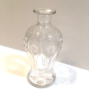 Vintage Hawkes Floral Etched Crystal Decanter MCM - Picture 1 of 17