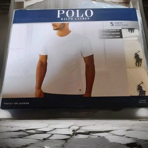 Polo Ralph Lauren Herren Hemd Slim Fit Rundhals weiß, Größe S 5er Pack - Bild 1 von 2