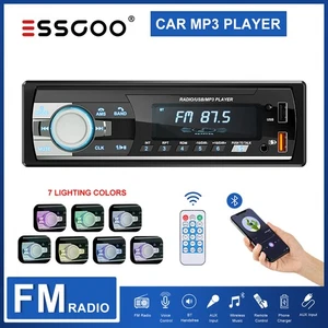 Car Single 1 Din Stereo Radio Bluetooth In-dash FM/USB/AUX Player Head Unit MP3 - Picture 1 of 9