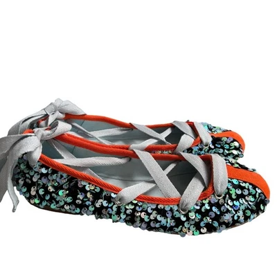 Bailarina deflores y floreros P. Del Duque Lentejuelas Planas España EU 37 US 6 Foto 1 de 4