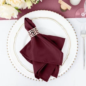 250 Table NAPKINS 17x17" Polyester Fabric Wholesale Wedding Party Linens Bulk - Picture 1 of 282