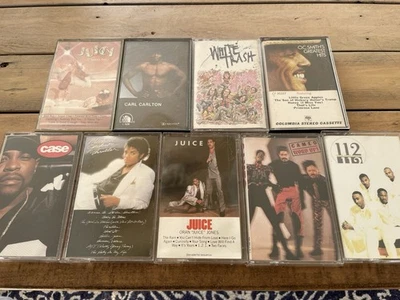 R&B 9 tape lot Michael Jackson Thriller 112 CASE Cameo Oran Juice Jones the RAIN - Image 1 of 4