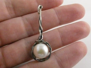 Colgante Didae Israel Plata Esterlina Ramificación Moneda Perla 3.4g 1.75 Pulgadas - Imagen 1 de 15