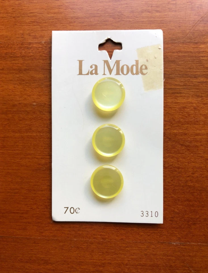 Juego de 3 nuevos botones redondos nacarados de plástico de vástago de 1/2" de ancho - Elige el color Foto 1 de 1