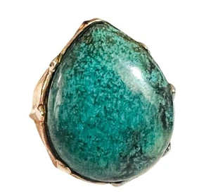 QVC ROSS SIMONS STERLING SILVER SPIDERWEB TURQUOISE RING SZ 7 NICE! - Picture 1 of 8
