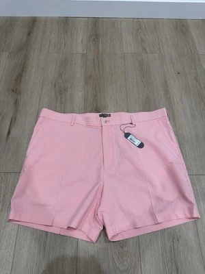 Новые с ценниками мужские шорты для гольфа Peter Millar Crown впитывающие влагу розовые в полоску размер 42 - Изображение 1 из 4