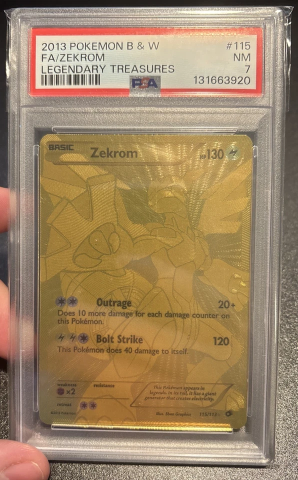 Pokémon - PSA 7 Near Mint - Zekrom 115/113 Gold SEC - Legendary Treasures - ENG - Image 1 of 2