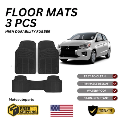 Juego completo de 3 alfombrillas de coche para Mitsubishi Mirage DE ALTA RESISTENCIA ALTA DURABILIDAD Foto 1 de 4