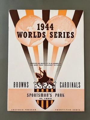 1944 World Series Program St. Louis Cardinals vs Browns NEAR MINT - Image 1 of 4