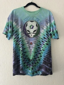 Camiseta De Colección Grateful Dead 1990 Velodrome Tie Dye Talla L Azul Líquido Hecha en EE. UU. - Imagen 1 de 14