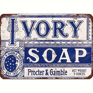 Ivory Soap Procter & Gamble Vintage Look Retro Metal Tin Sign - Picture 1 of 2