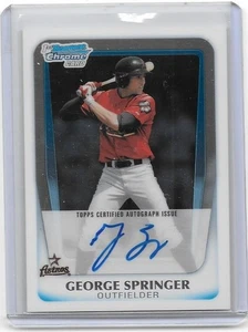GEORGE SPRINGER 2011 BOWMAN CHROME 1st CARD CERTIFIED AUTOGRAPH ROOKIE - Picture 1 of 1