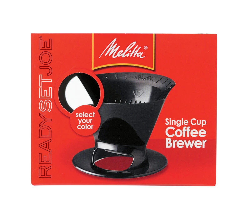 Melitta 64007 Ready Set Joe Black Dishwasher Safe Single Cup Coffee Brewer - Image 1 of 1