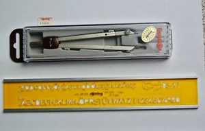 Rotring technischer Zeichenkompass Kunst. 530 109 / Rotring Schablone Kunst. 300 070 - Bild 1 von 11