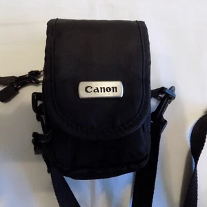 Original Small Black Canon Digital Camera Bag Case w/ Shoulder Strap, belt loop - Picture 1 of 5