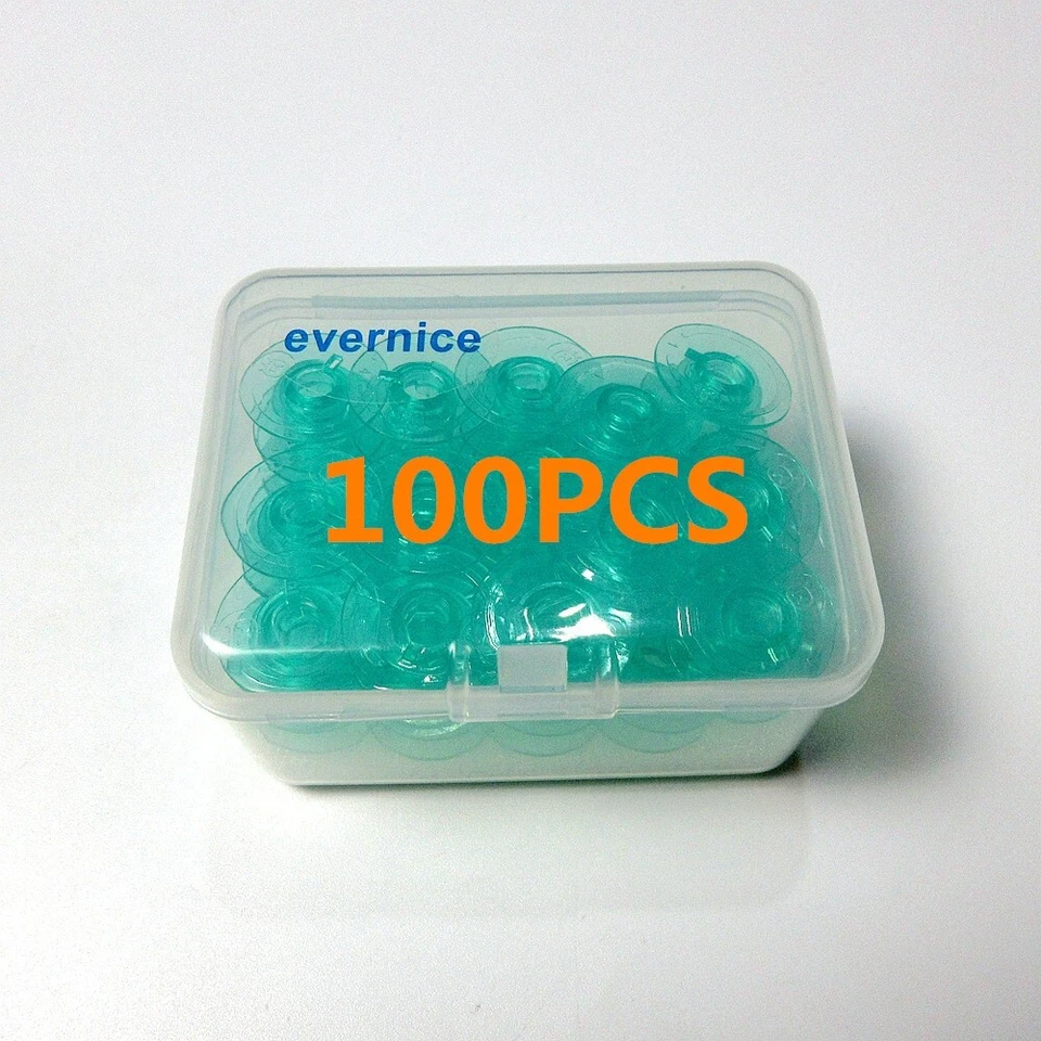 Schachtel mit 100 durchsichtigen grünen Spulen 4123078 für Pfaff Performance 5.2 - Bild 1 von 2