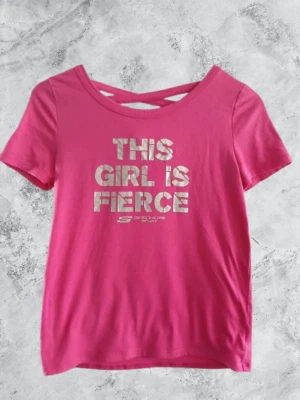 Skechers "This Girl is Fierce" Pink Girls Shirt Size Med - Image 1 of 4