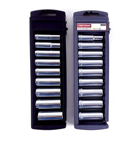 Craftsman 18 Piece 3/8 Inch Drive 12 Point Standard SAE Metric Deep Socket Set - Picture 1 of 3