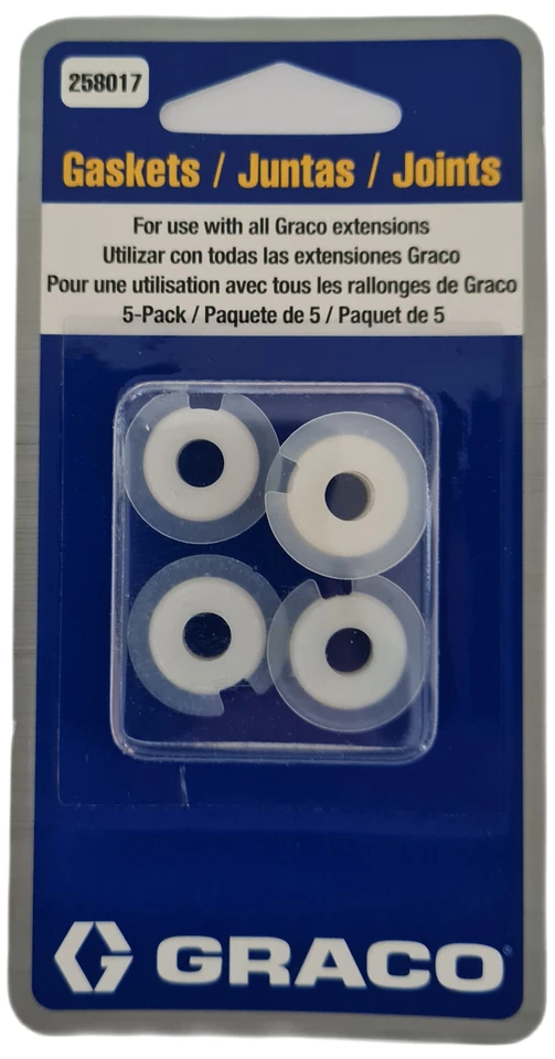5x Graco Airless 258017 Dichtung für RAC X Düsenverlängerung Spritzlanze Lanze