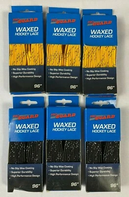 PROGUARD SPORTS Pro Guard Waxed Hockey Lace 96" Lot of 3 Damaged Box NEW BJ