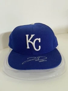 Jermaine Dye Autotgraphed Signed New Era Hat Kansas City Royals Fleer - Picture 1 of 4