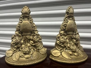 Coppia di applique da parete vintage dorate tono oro - Foto 1 di 6