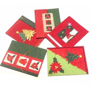 Holiday Christmas Cards Handmade Paper (Pack of 6) - Picture 1 of 5
