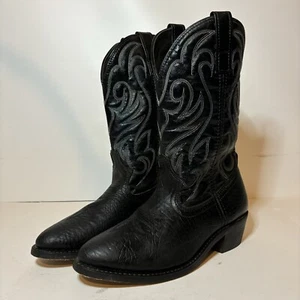 LAREDO (28-1820) BLACK / COWBOY BOOTS - MENS SIZE 7 D Men’s Work Wear - Picture 1 of 10