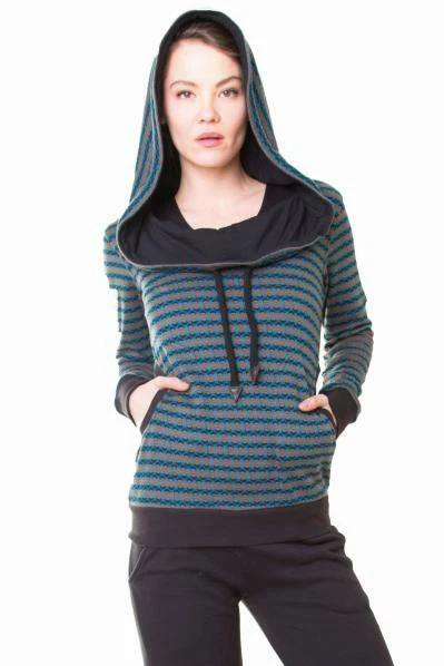 Pullover Hoody chapati olive Bio Hippie Goa Street Kapuze Winter M L XL Bio Fair - Bild 1 von 1