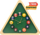 Reloj de pared moderno con diseño de mesa de billar triangular de 14 pulgadas US