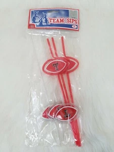 TEXAS TECH UNIVERSITY Team Sips Drinking Straws New in Package - Picture 1 of 6