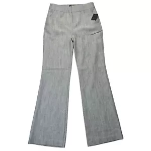 Bebe Womens Dress Pants 8 Black White Chevron Flare Mid Rise NWT - Picture 1 of 10