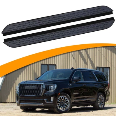Running Boards fits GMC Yukon 2021 2022 2023 2024 Side Step Nerf Bars W/Brackets - Image 1 of 4