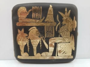 DE COLECCIÓN JAPONÉS KOMAI DAMASCENO, ESTUCHE DE CIGARRILLOS DORADO FIRMADO / 36/2 - Imagen 1 de 10