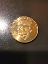 Jose Canseco 1990 Bandai Collector Soild Brass Coin Oakland Athletics 
