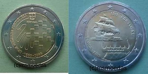 Portogallo 2 x 2 euro commemorative 2015 Croce Rossa + monete in euro commemorative - Foto 1 di 1