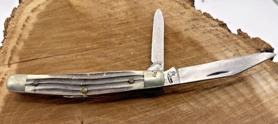 Cuchillo bolígrafo vintage Queen Cutlery 2 hojas con asas de fondo de invierno--856,24 Foto 1 de 4