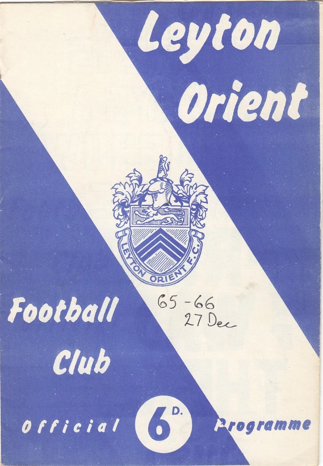 Leyton Orient v Middlesbrough 1965/6 (27 Dec) - Image 1 of 1