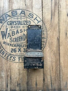 Advertising Match Box Holder Harry Wood Alvin, IL Hardware Implement Dealer  - Picture 1 of 6