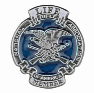*NRA Heritage JUMBO Pin BLUE. Life Membership Pin. Large 1-inch - Picture 1 of 3