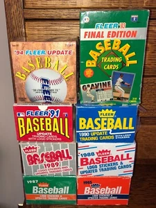 1985/87/88/89/90/91/93 final edition & 1994 FLEER UPDATE BASEBALL SETS - Picture 1 of 1