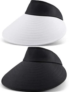 2 Pieces Sun Visor Hats Wide Brim Visor Hats Adjustable Large Brim Summer Bea... - Picture 1 of 7