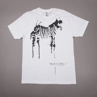The Zoo Gallery 1979 Grayton Beach Drip Zebra Graphic Men XL White 50/50 T Shirt - Image 1 of 4