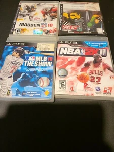 Ps3 Sports Game Lot Of 4 Madden 10,mx Vs Atv Reflex,mlb The Show 10 And Nba 2k11 - Picture 1 of 3