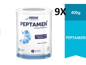 9 Cans Nestle Peptamen 400g | Complete Peptide Diet Vanilla Flavour FREE SHIP - Picture 1 of 5