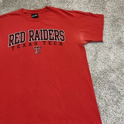 Texas Tech Red Raiders NCAA College Football Mens M Red Old Varsity Brand Shirt - Image 1 of 4