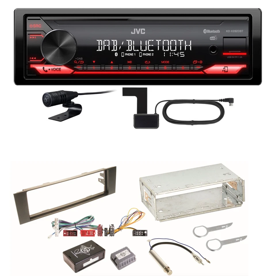 JVC KD-X282DBT Bluetooth Digitalradio USB Einbauset für Audi A3 8P 8PA - Bild 1 von 1